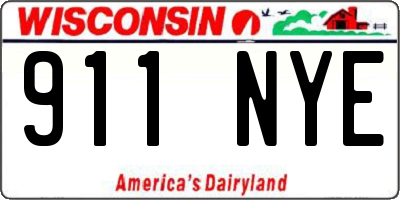 WI license plate 911NYE