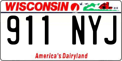 WI license plate 911NYJ