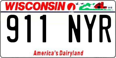 WI license plate 911NYR
