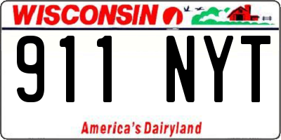 WI license plate 911NYT