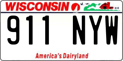 WI license plate 911NYW