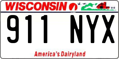 WI license plate 911NYX