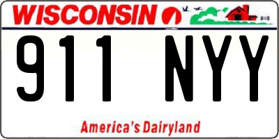 WI license plate 911NYY