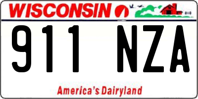 WI license plate 911NZA