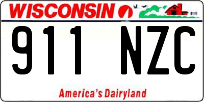 WI license plate 911NZC