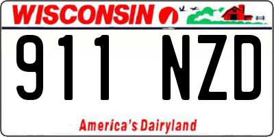 WI license plate 911NZD