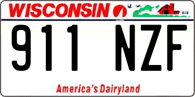 WI license plate 911NZF