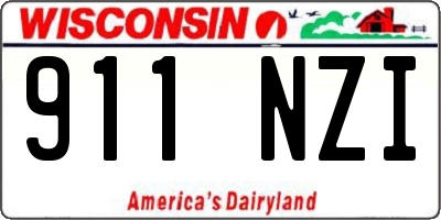 WI license plate 911NZI