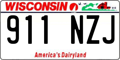 WI license plate 911NZJ