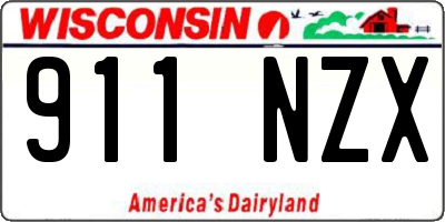 WI license plate 911NZX