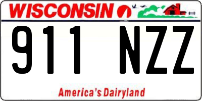 WI license plate 911NZZ