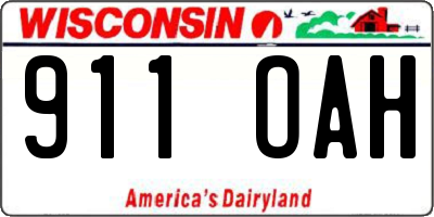 WI license plate 911OAH