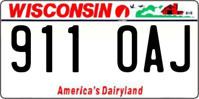 WI license plate 911OAJ
