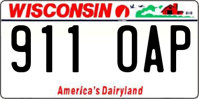 WI license plate 911OAP