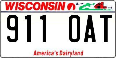 WI license plate 911OAT