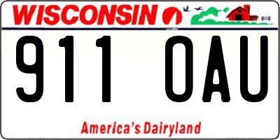 WI license plate 911OAU