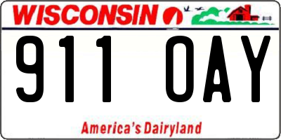 WI license plate 911OAY