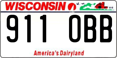WI license plate 911OBB