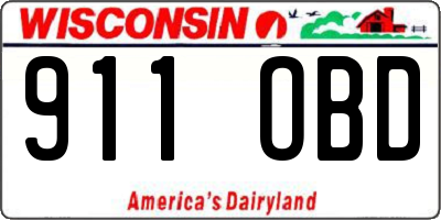 WI license plate 911OBD