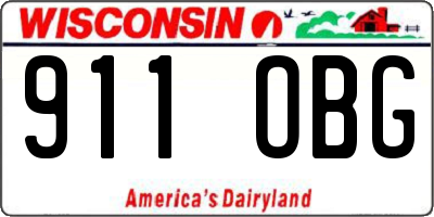 WI license plate 911OBG