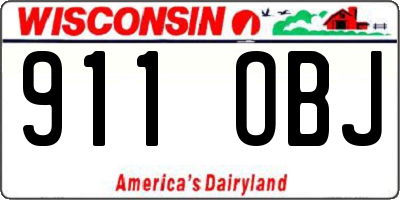 WI license plate 911OBJ