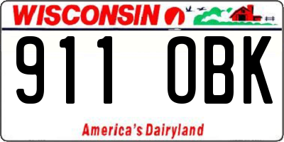WI license plate 911OBK