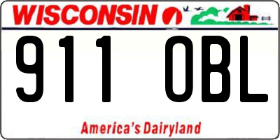 WI license plate 911OBL