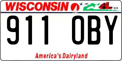 WI license plate 911OBY