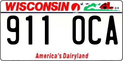 WI license plate 911OCA