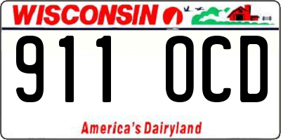 WI license plate 911OCD