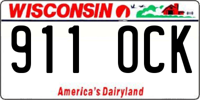 WI license plate 911OCK