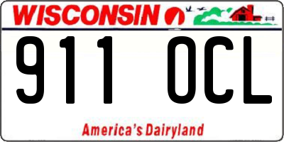 WI license plate 911OCL