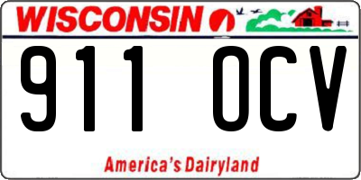WI license plate 911OCV