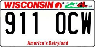 WI license plate 911OCW