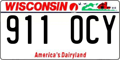 WI license plate 911OCY