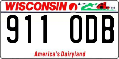 WI license plate 911ODB