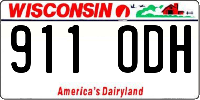 WI license plate 911ODH