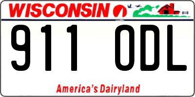 WI license plate 911ODL