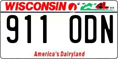 WI license plate 911ODN