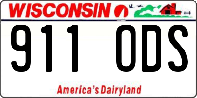 WI license plate 911ODS