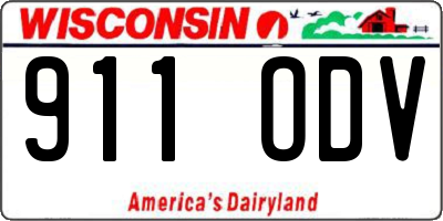 WI license plate 911ODV