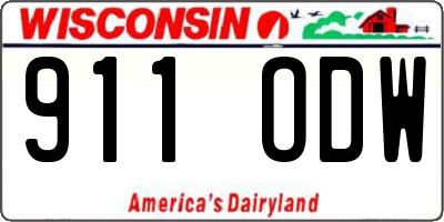 WI license plate 911ODW