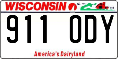 WI license plate 911ODY