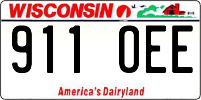 WI license plate 911OEE