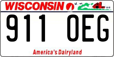 WI license plate 911OEG