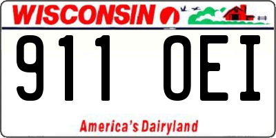 WI license plate 911OEI