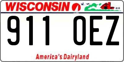WI license plate 911OEZ
