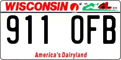 WI license plate 911OFB