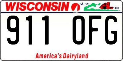 WI license plate 911OFG