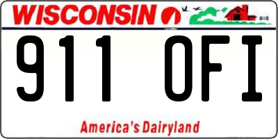 WI license plate 911OFI
